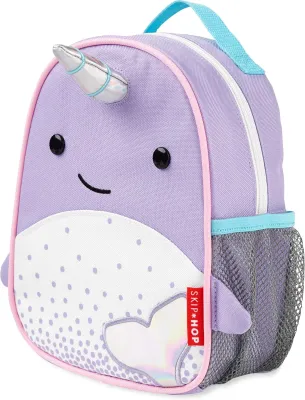 Zoo Mini Backpack with Safety Harness Mini Backpack – Narwhal