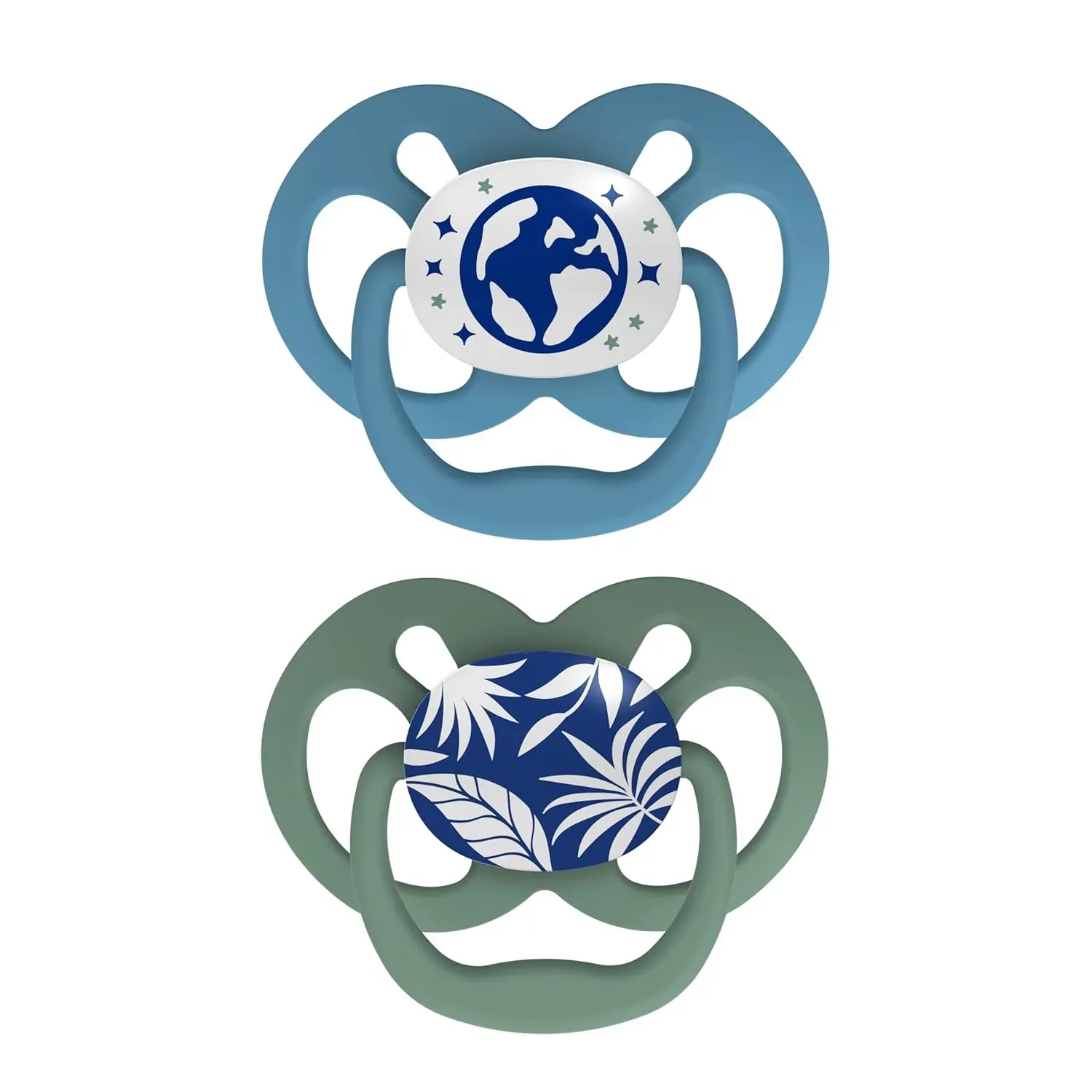 Dr. Brown's Advantage Glow-in-The-Dark Baby Pacifier, Blue Nature, 6-18m