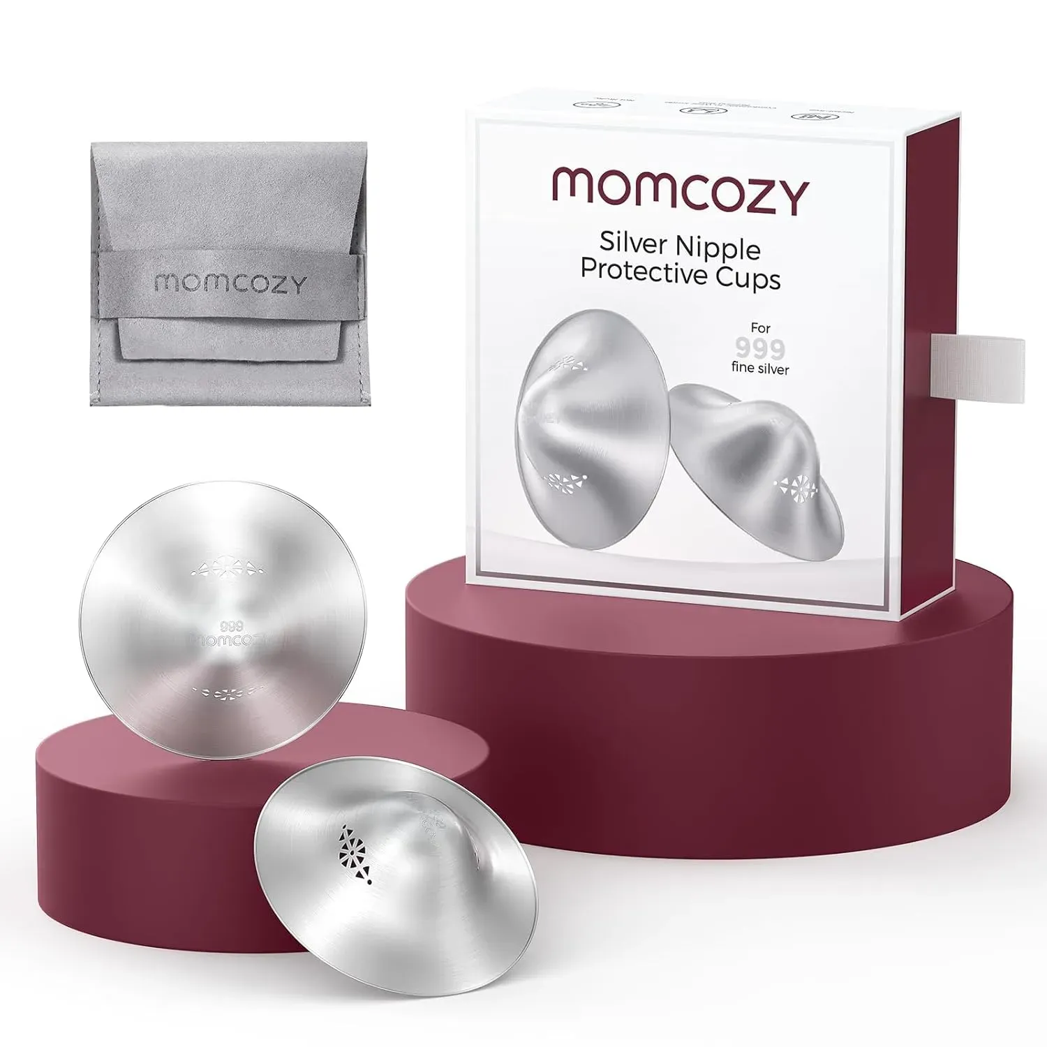 Momcozy Original 999 Silver Nipple Shields Regular Size