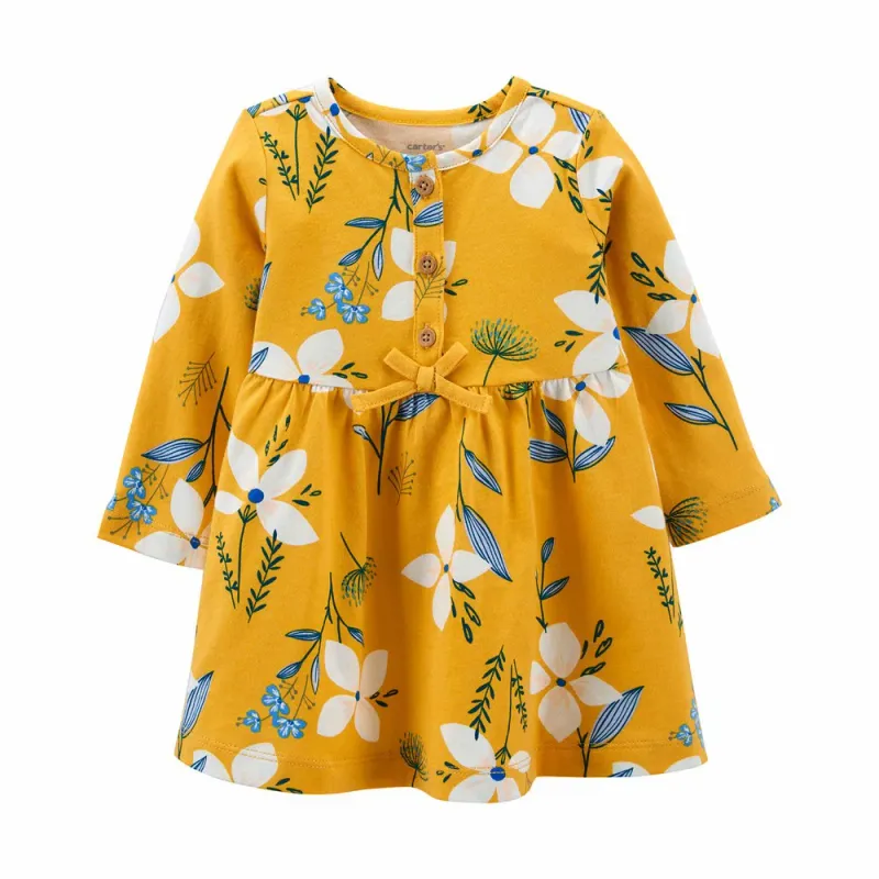 Floral Long-Sleeve Dress - Baby Girl