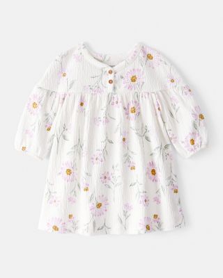 Carter's Floral Printed Gauze Dress