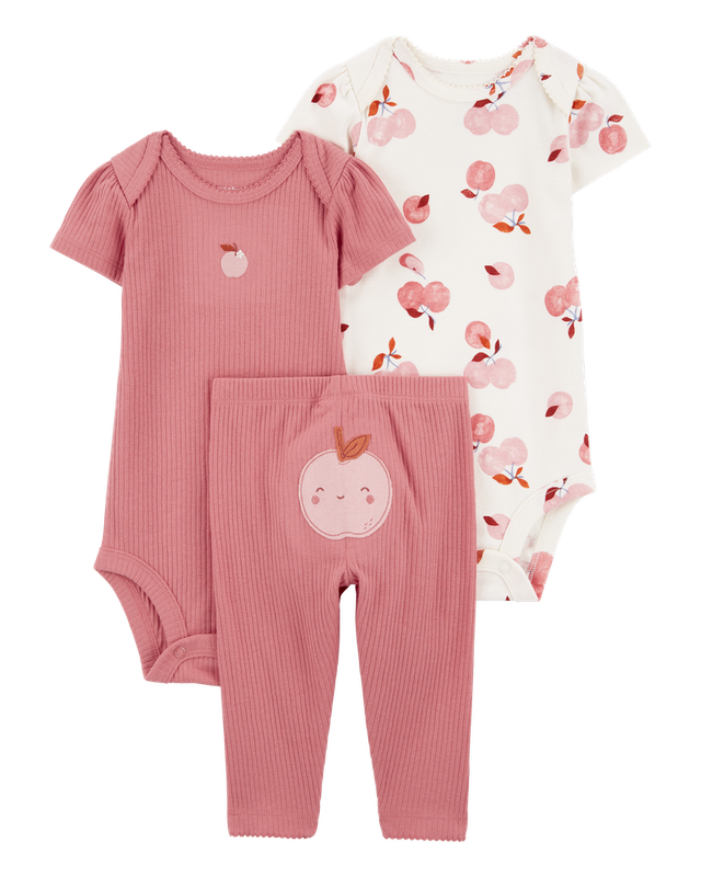 Baby 3-Piece Apple Print Little Character Set