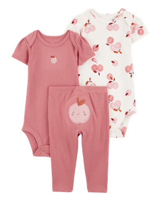 Baby 3-Piece Apple Print Little Character Set