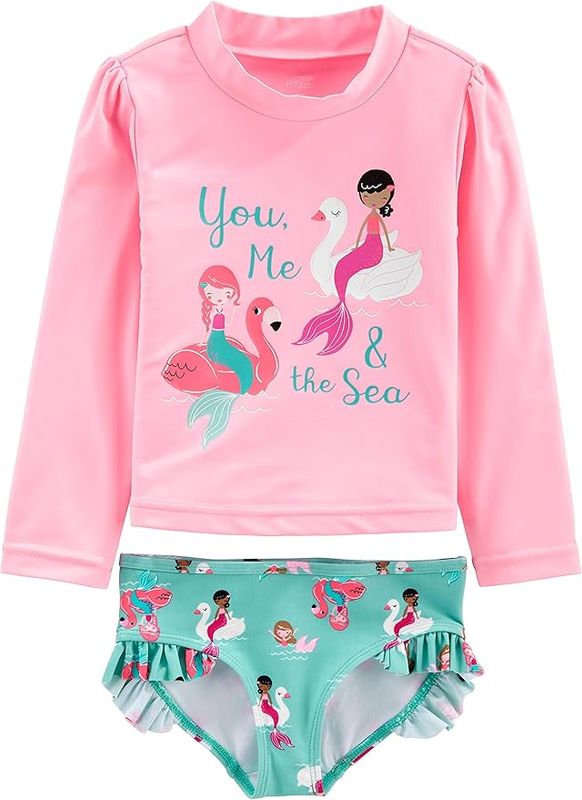 Simple Joys by Carter's Girls' Long Sleeve Swimsuit
