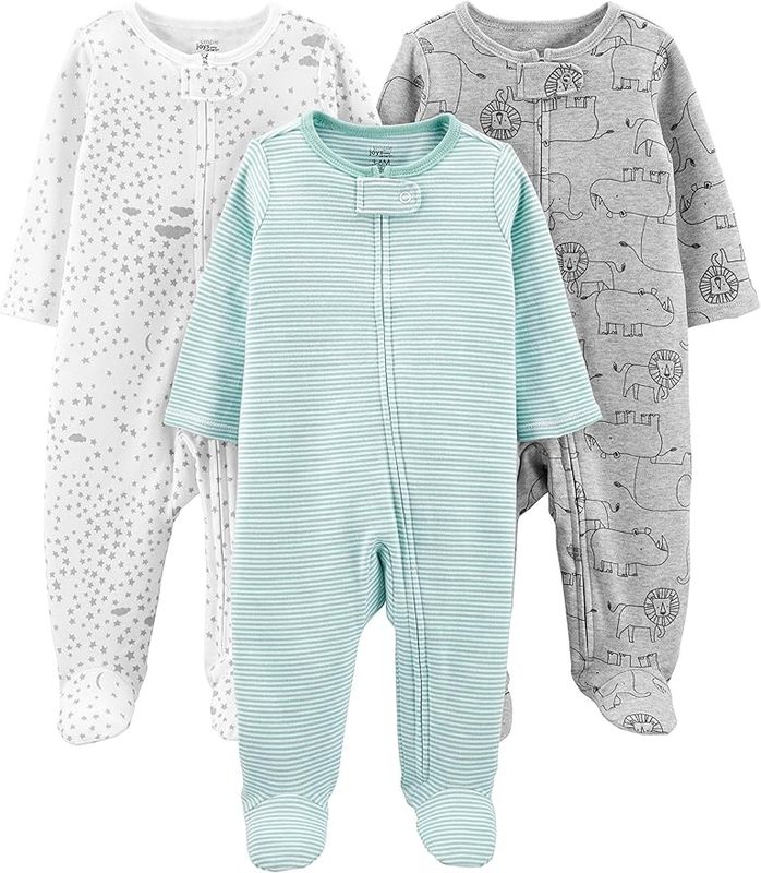 Simple Joys by Carter's Unisex Babies' Cotton Footed Sleep and Play