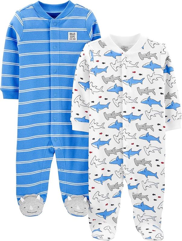 Simple Joys by Carter's baby-boys 2-way Zip Thermal Footed Sleep and Play