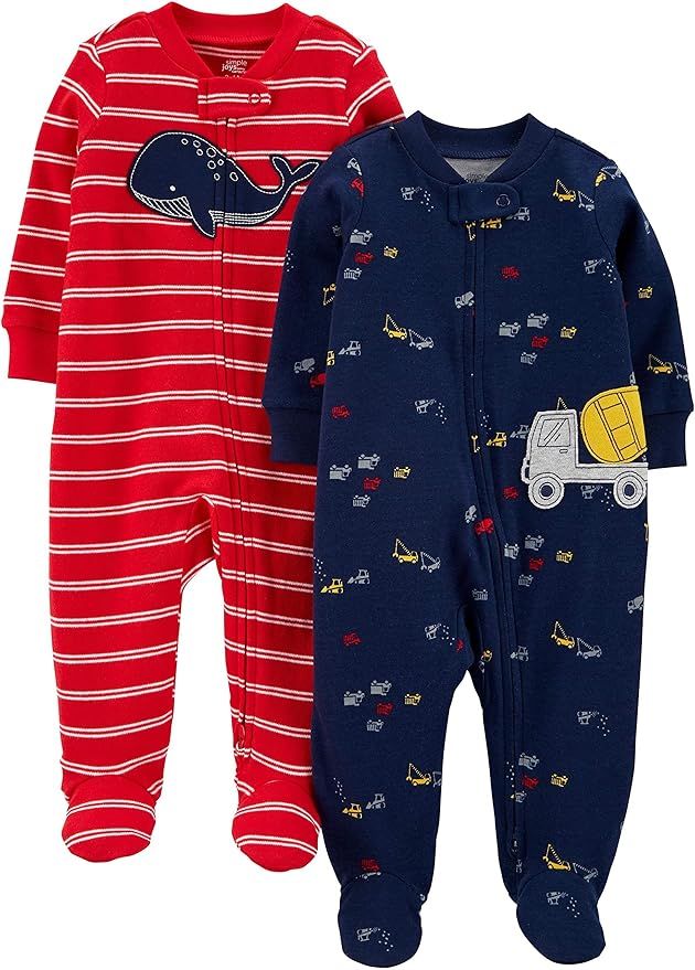 Simple Joys by Carter's baby-boys 2-way Zip Thermal Footed Sleep and Play