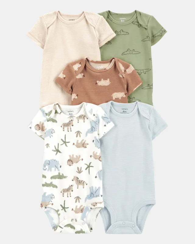 Baby Boy Short-Sleeved Bodysuit, 5-Pack, Carter's