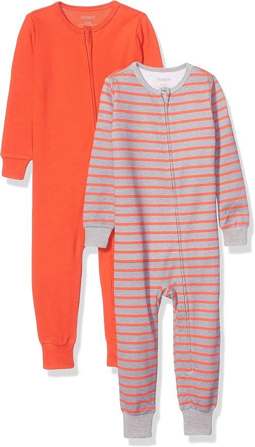 Hanes Baby Zip Up Pajamas, Ultimate Baby Zippin Sleep and Play Suits, 2 Pack