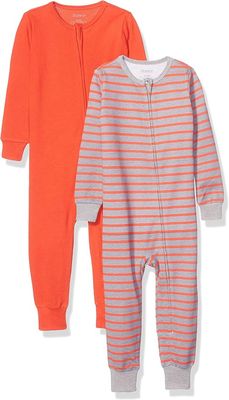 Hanes Baby Zip Up Pajamas, Ultimate Baby Zippin Sleep and Play Suits, 2 Pack