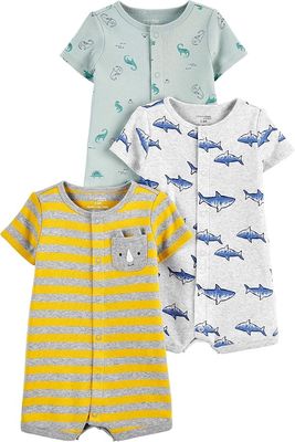 Simple Joys by Carter's Baby Boys Baby Boys' 3-Pack Snap-Up Rompers