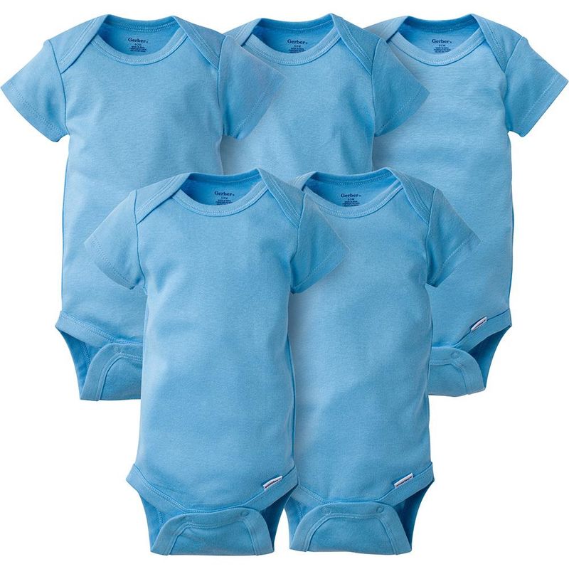 Onesies⁠® Baby 5-Pack Solid Light Blue Bodysuits