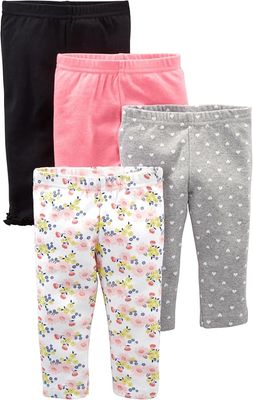 Simple Joys 4-Pack Fleece Pants Baby Girl (Pack of 4)
