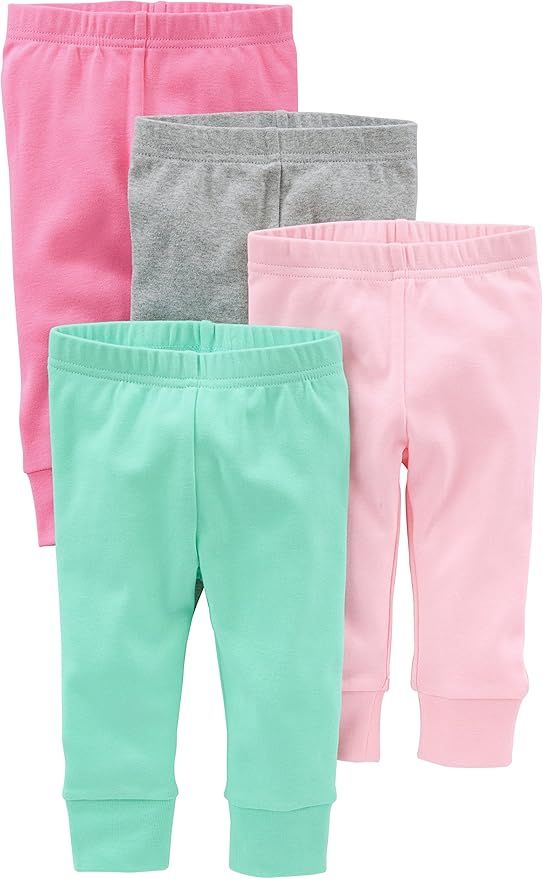 Simple Joys 4-Pack Fleece Pants Baby Girl (Pack of 4)