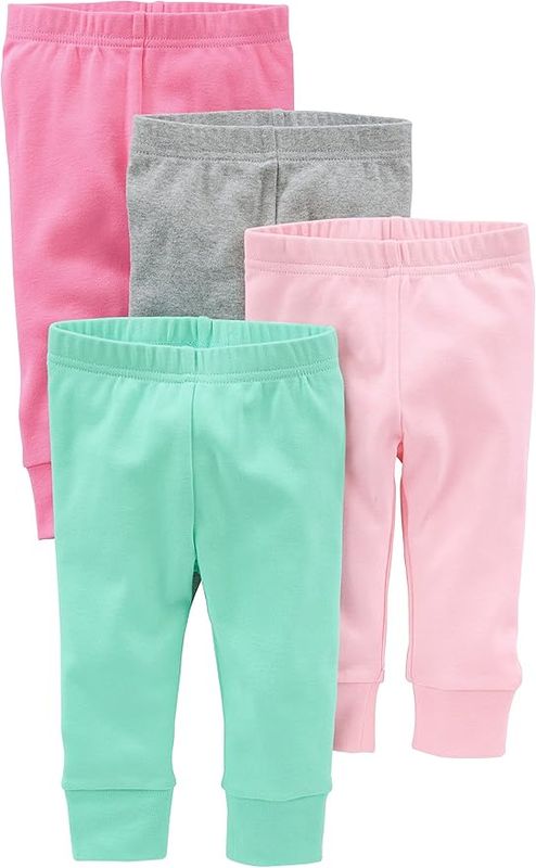 Simple Joys 4-Pack Fleece Pants Baby Girl (Pack of 4)