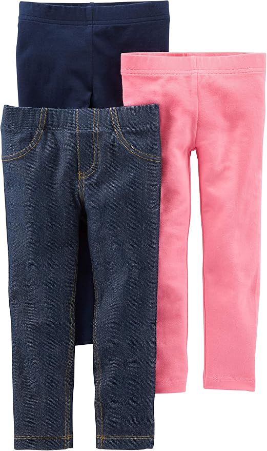 Simple Joys by Carter's Baby and Toddler Girls' 3-Pack Leggings