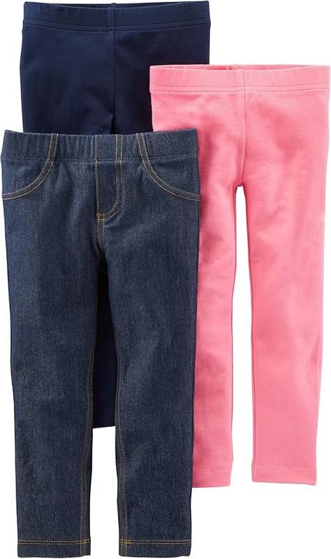 Simple Joys by Carter's Baby and Toddler Girls' 3-Pack Leggings