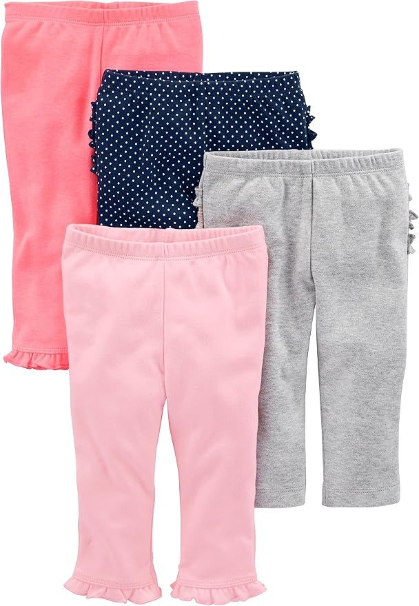 Simple Joys 4-Pack Fleece Pants Baby Girl (Pack of 4)