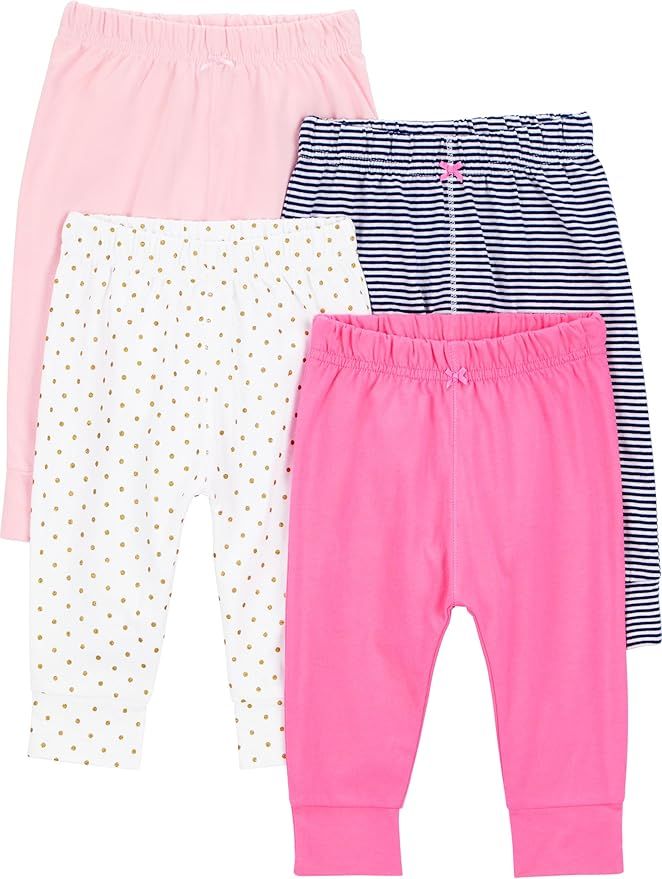 Simple Joys 4-Pack Fleece Pants Baby Girl (Pack of 4)