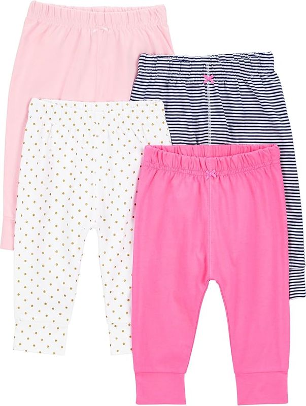 Simple Joys 4-Pack Fleece Pants Baby Girl (Pack of 4)