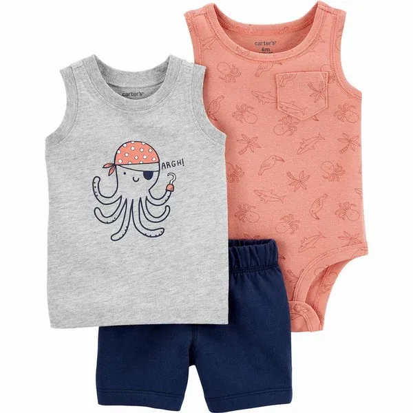 Carter's 3-Piece Octopus Little Short Set - Baby Boy