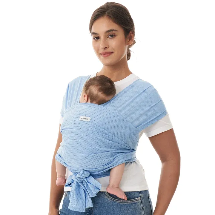 SnapLite Cooling Mesh Baby Wrap Carrier for Newborns - Blue