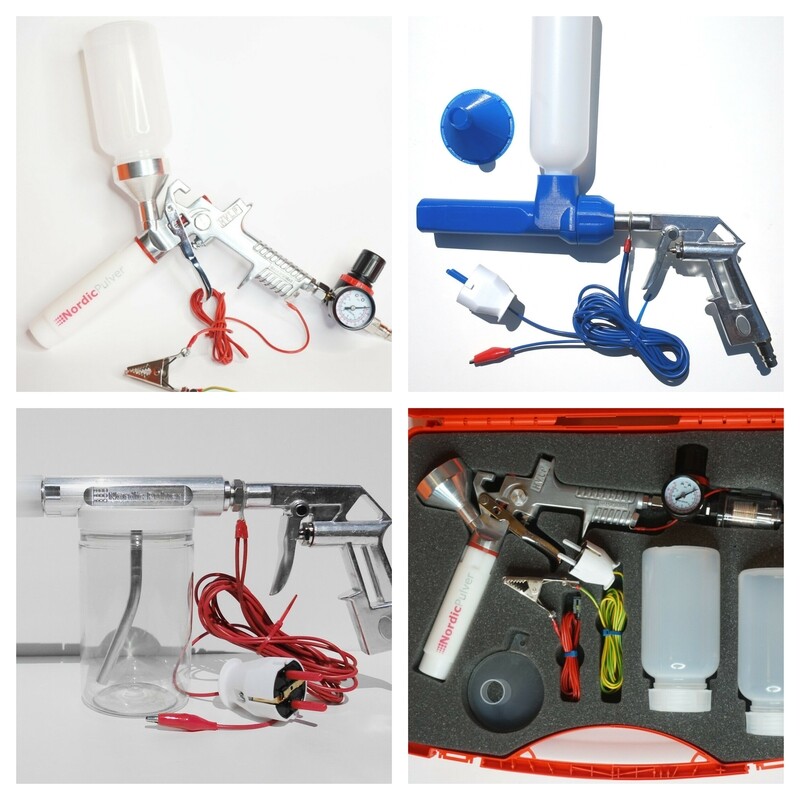 Powder coating guns