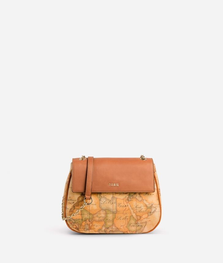 Alviero Martini Prima Classe Geo Classic Borsa Mini con Patta in Pelle