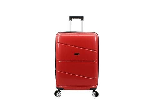 New Pop Pellicano Trolley 4 ruote Ultra Flex Medio Rosso