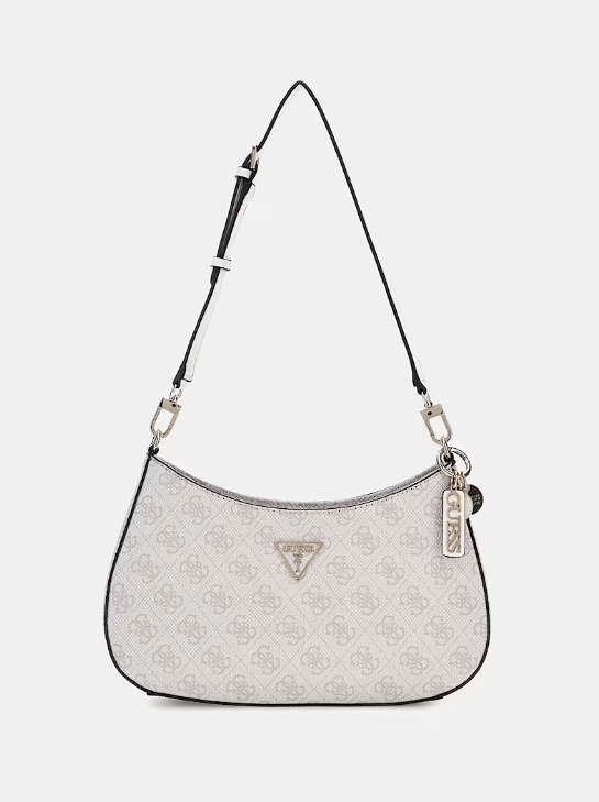 GUESS Borsa a spalla noelle 4g Bone Logo