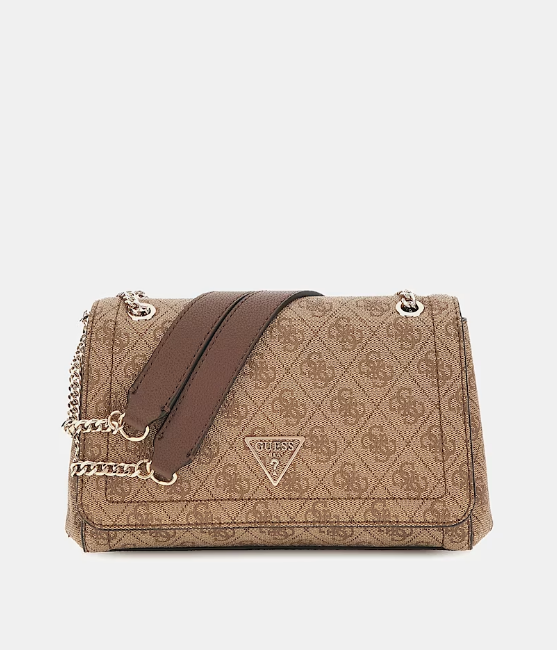 GUESS Tracolla noelle 4g logo beige multi