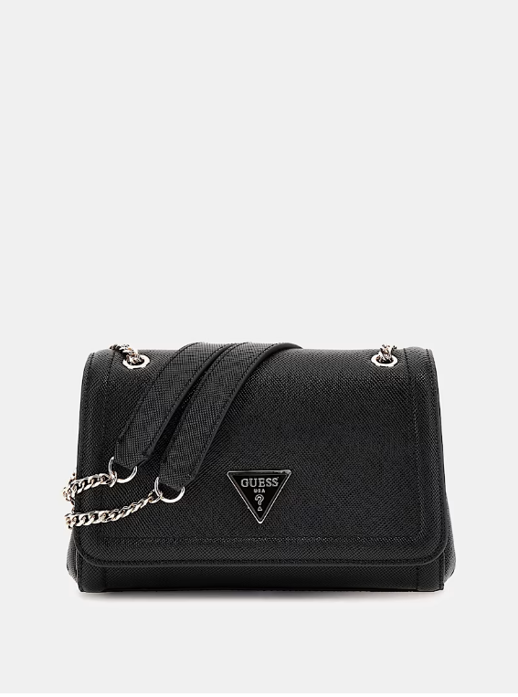 GUESS Tracolla noelle saffiano nero