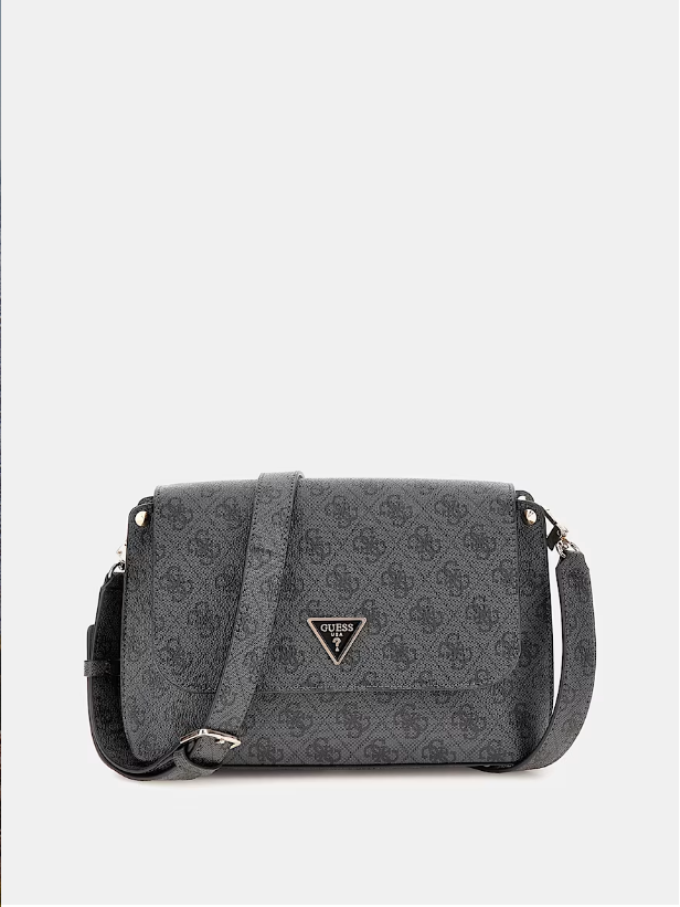 GUESS Tracolla Meridian 4g Logo Nero Coal