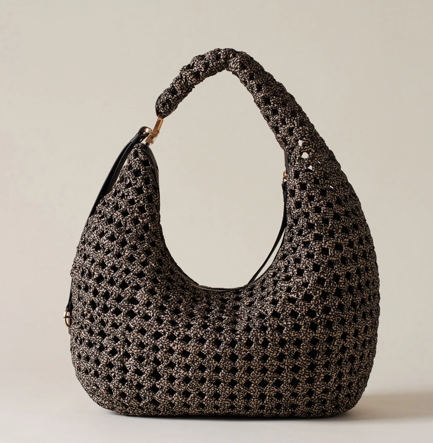 BORBONESE HOBO LA NIDO MEDIUM BORSA A SPALLA DI TESSUTO RICICLATO OP