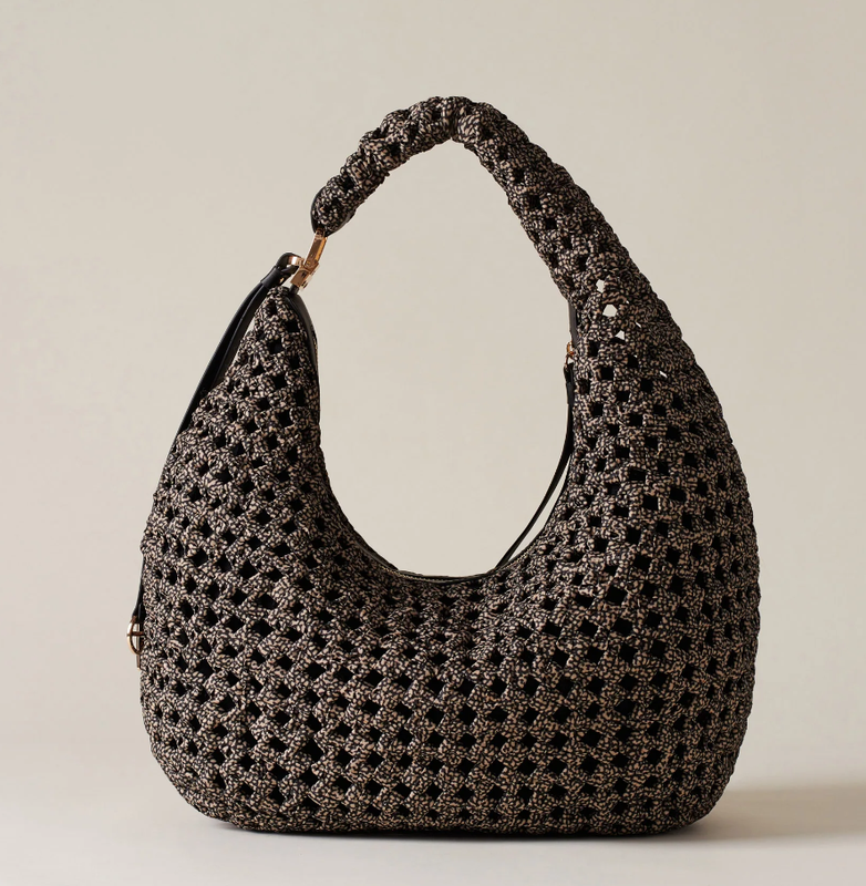 BORBONESE HOBO LA NIDO MEDIUM BORSA A SPALLA DI TESSUTO RICICLATO OP