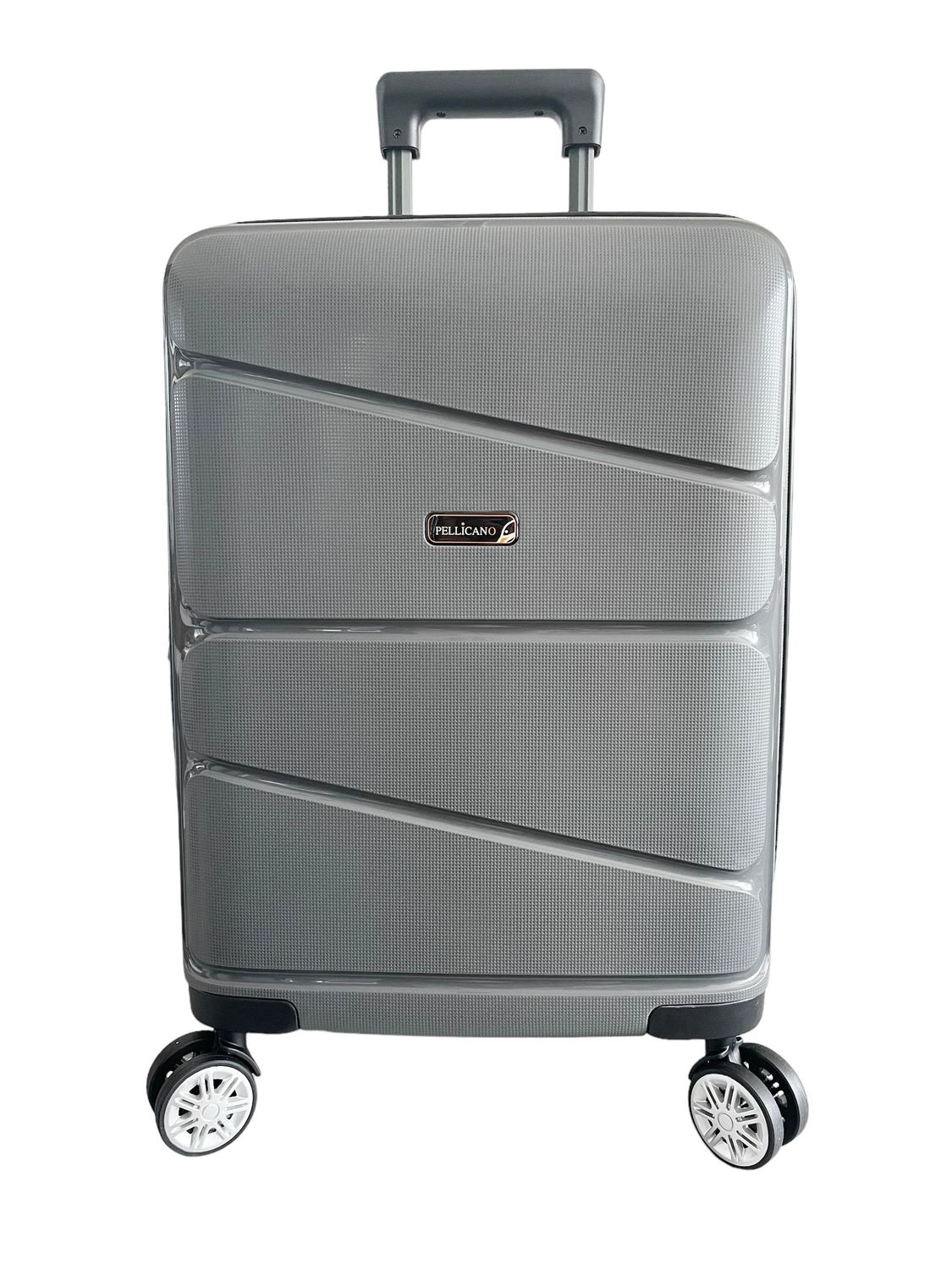 New Pop Pellicano Trolley Bagaglio a Mano 4 ruote Espandibile Ultra Flex Antracite