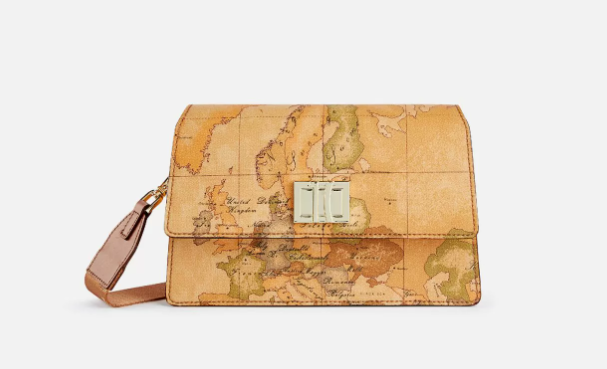 Alviero Martini Prima Classe Geo Classic tracollina con patta e logo 1C