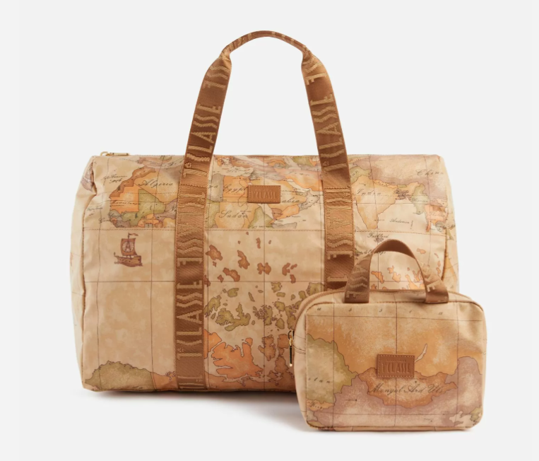 Alviero Martini Prima Classe Geo Soft borsone pieghevole con mini beauty