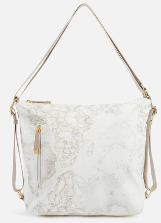 Alviero Martini Prima Classe Geo Soft White borsa hobo doppia portabilità