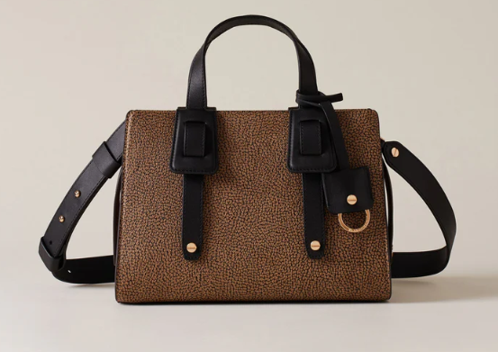 DÉJEUNER BAULETTO SMALL Borsa a Mano di Tela Rivestita OP Natural/nero