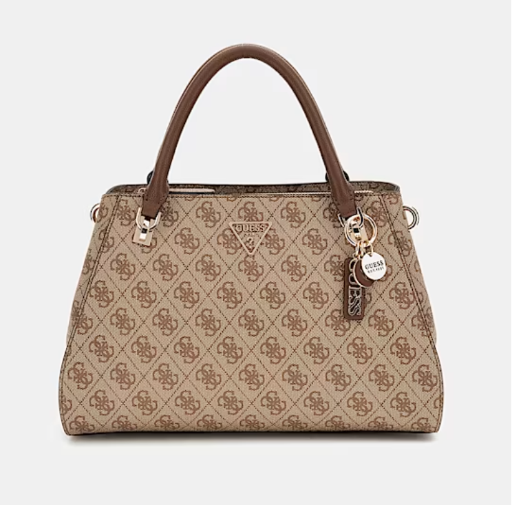 GUESS Borsa a mano Noelle 4G Latte logo brown