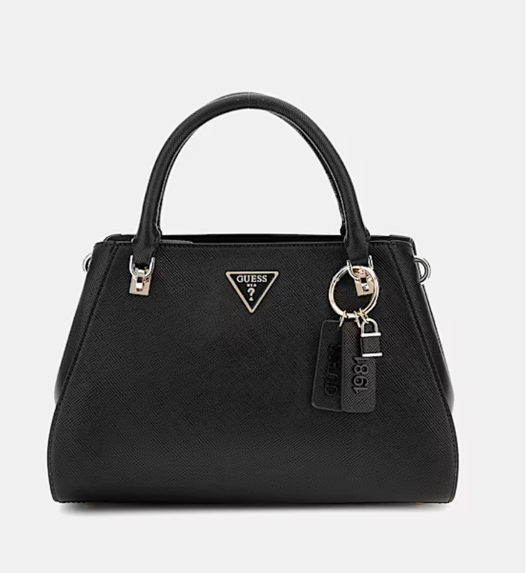 GUESS Borsa a mano Noelle saffiano nero