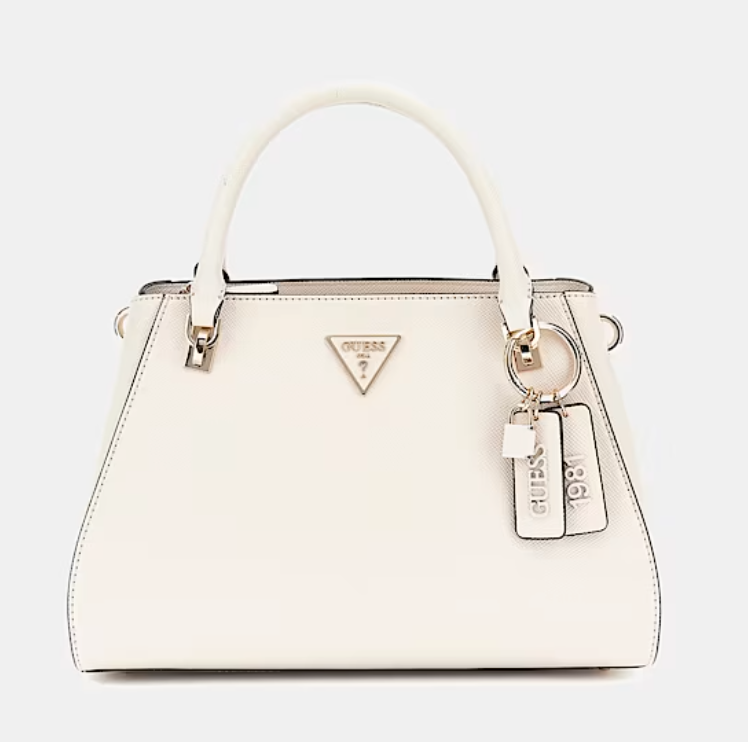 GUESS Borsa a mano Noelle saffiano bone