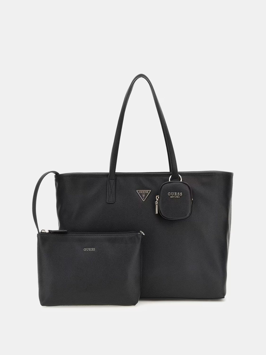 GUESS Shopper Power Play con pochette Nero
