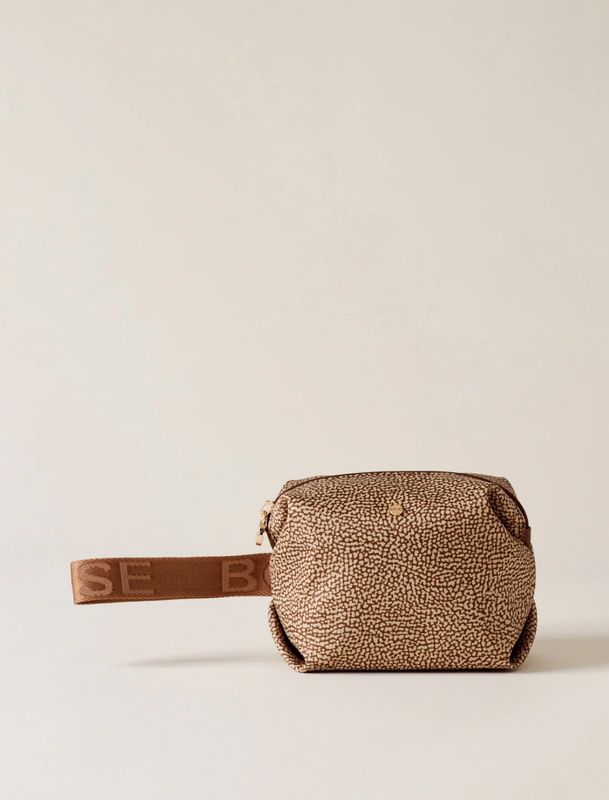 BORBONESE Make-up Case I15 Beige/Brown
