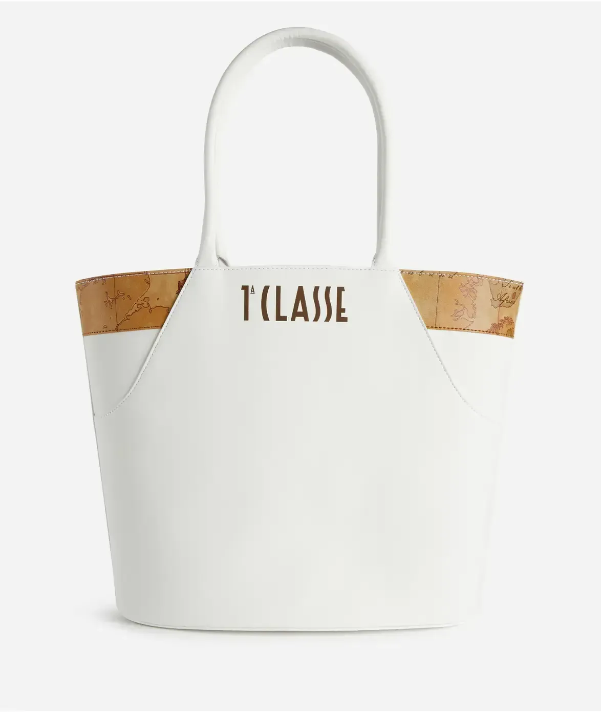Alviero Martini Prima Classe Geo Mirage borsa shopping Bianca