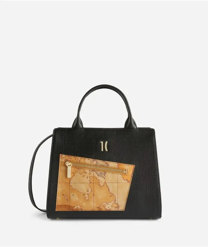 Alviero Martini Prima Classe Geo Pagoda borsa a mano Nera