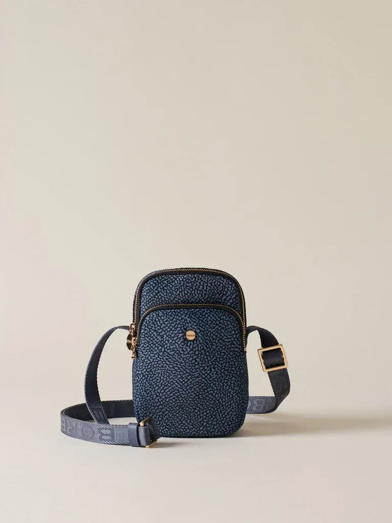 BORBONESE PORTACELLULARE CLASSICA Portacellulare di Tessuto Riciclato OP Denim