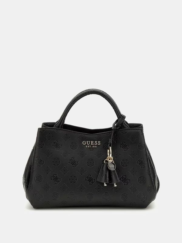 Guess Borsa a mano Phoebe 4G black logo peony