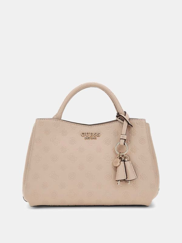 Guess Borsa a mano Phoebe 4G simply taupe logo peony